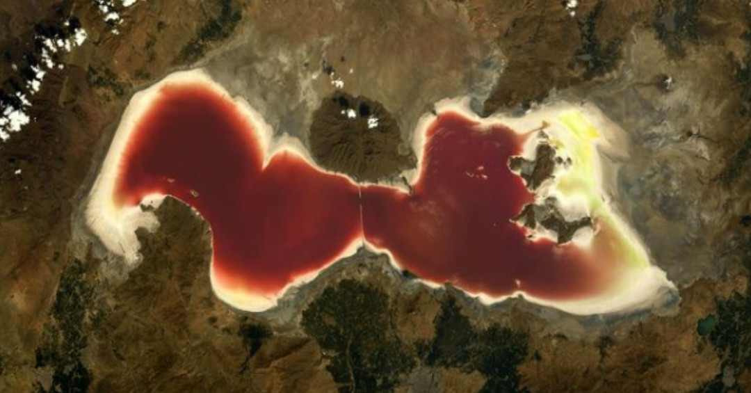 ثبت تصویر دریاچه ارومیه از ایستگاه فضایی