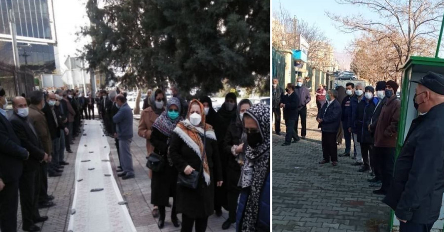 تجمع بازنشستگان تامین اجتماعی در شهرهای آذربایجان‌جنوبی