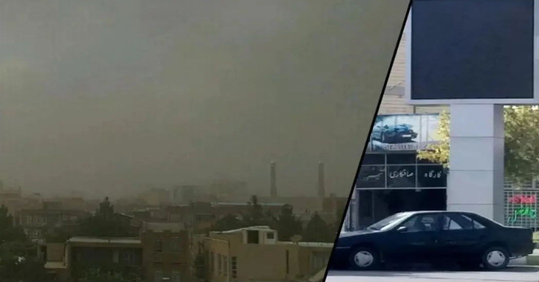 طوفان نمک در شهرستان بناب و ماکتی به نام «سنجش آلایندگی»