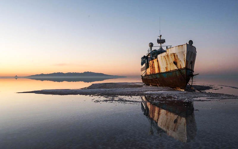 تراز دریاچه ارومیه ۶۶ سانتی متر کاهش یافت