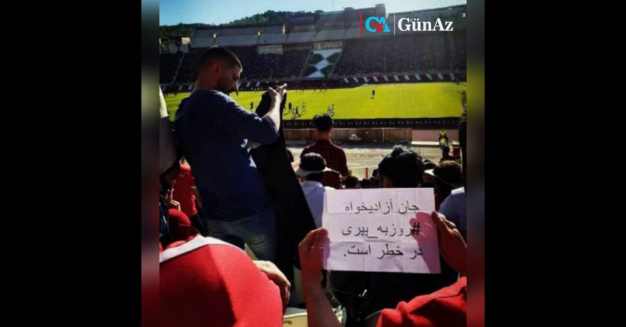 فریاد آزادی برای زندانیان آذربایجان‌جنوبی و شعار ملی در استادیوم سهند - ویدئو