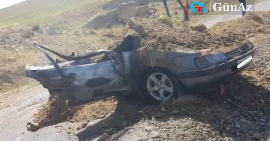 در سایه نبود امکانات امداد و نجات؛ اطفای حریق یک خودرو با خاک