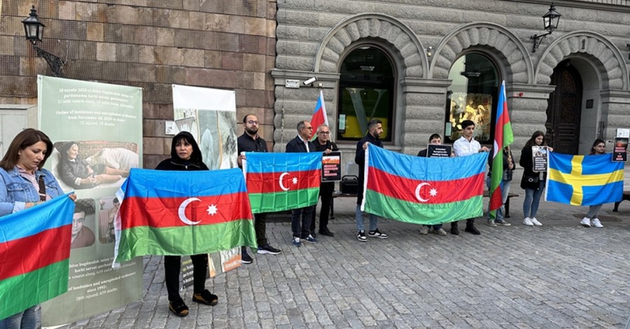برگزاری تظاهرات در سوئد علیه حملات ارمنستان به آذربایجان