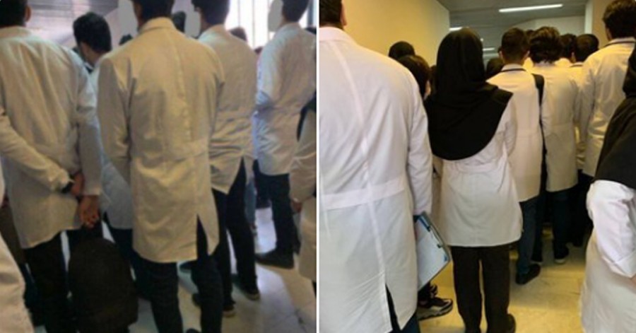 اعتصاب دانشجویان دانشگاه علوم پزشکی اردبیل