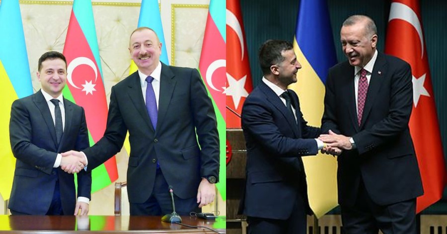 افزایش همبستگی آذربایجان و ترکیه با اوکراینی‌ها علیه اتحاد ایران و روسیه