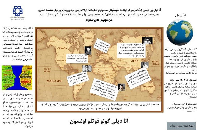 به مناسبت روز جهانی زبان مادری؛ توزیع کتاب و اینفوگرافی در دانشگاه آزاد تبریز