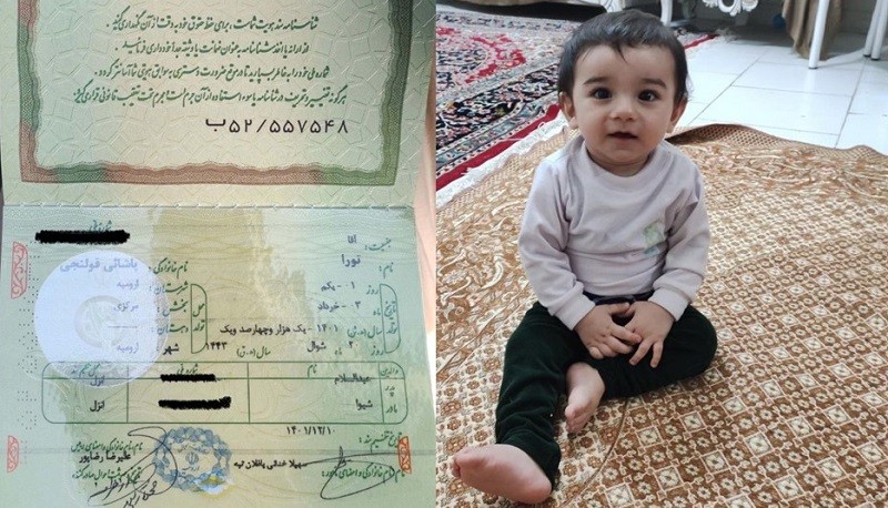 «تورا» کودک آذربایجانی پس از ۱۰ ماه صاحب شناسنامه شد