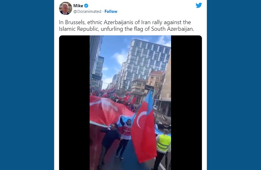 توییت مایکل دوران سیاستمدار سرشناس آمریکایی درباره تظاهرات ملت آذربایجان‌جنوبی در بروکسل