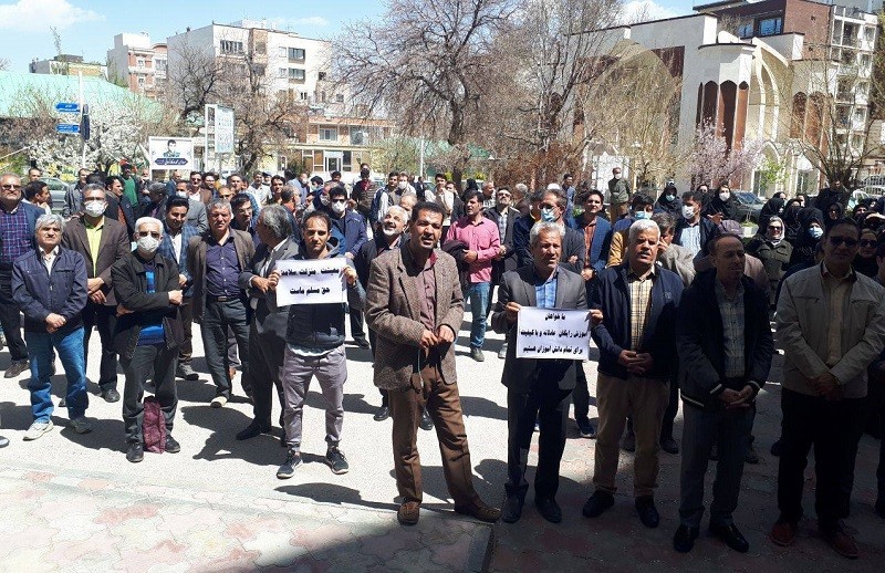تجمع اعتراضی معلمان و کارگران آذربایجانی در همدان، اورمیه و تبریز