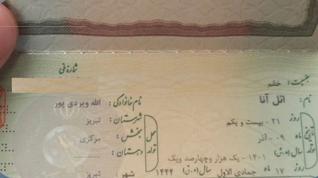«ائل‌آنا» پس از 4 ماه مجادله صاحب شناسنامه شد