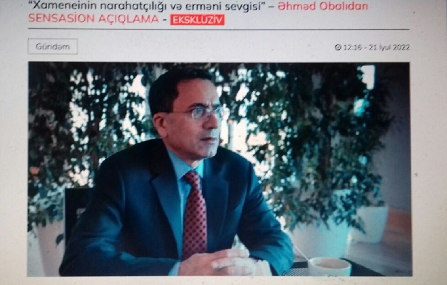 “Xameneyinin narahatçılığı və erməni sevgisi” – Əhməd Obalıdan SENSASSİON AÇIQLAMA-EKSKLÜZİV