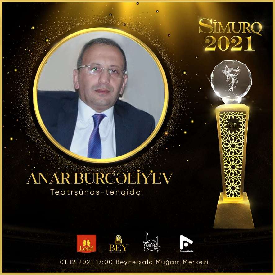 Tanınmış tənqidçi, teatrşünas Anar Burcəliyev mükafatlandırıldı
