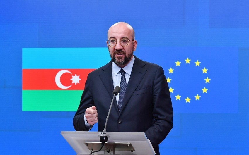 Şarl Mişel İlham Əliyev və Paşinyanla görüşdən sonra mətbuata açıqlama verib