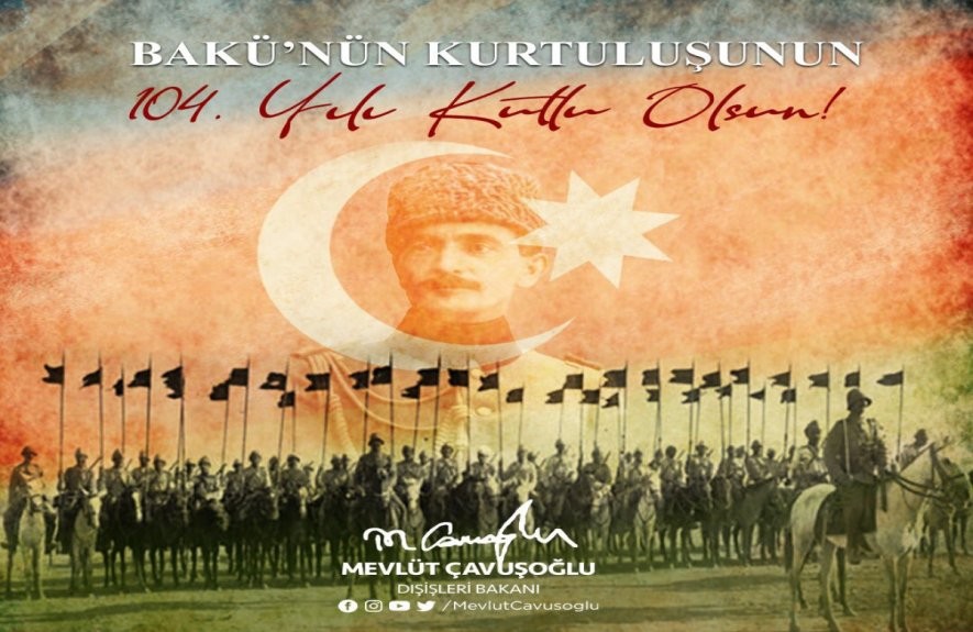 Çavuşoğludan Bakı paylaşımı