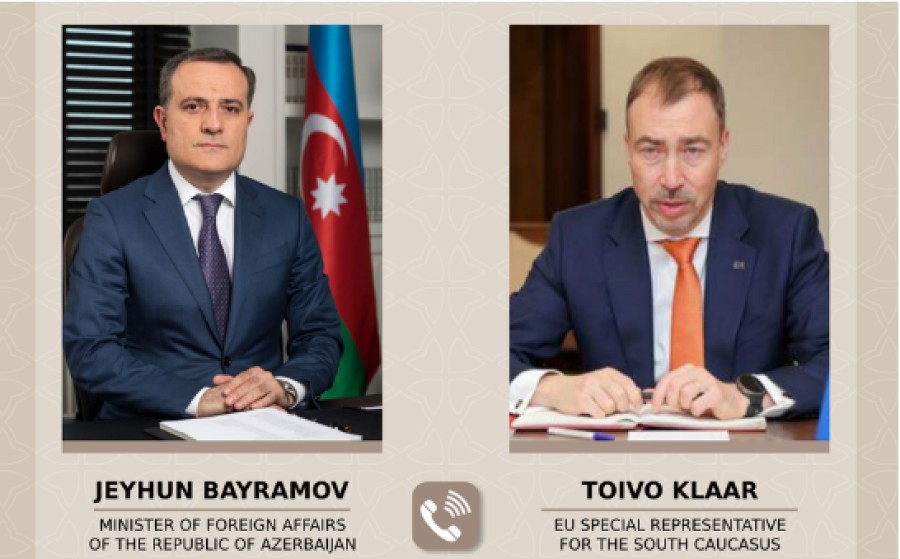 Ceyhun Bayramov Aİ-nin xüsusi nümayəndəsi ilə Qarabağdakı vəziyyəti müzakirə edib