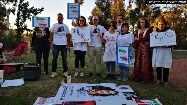 Mühacir iranlılar Kaliforniyada aclıq aksiyası keçirib