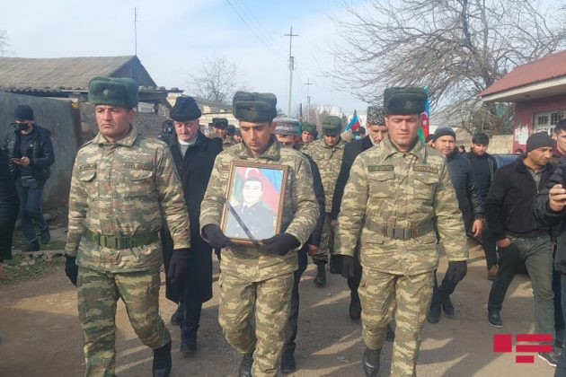 Kəlbəcərdə şəhid olan hərbçi ilə Tovuzda vida mərasimi keçirilir