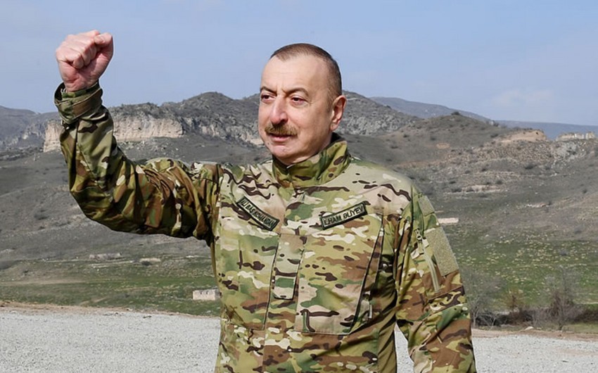 İlham Əliyev: "Murov dağından Araz çayına qədər Azərbaycan-Ermənistan sərhədində əlverişli mövqelərdəyik"