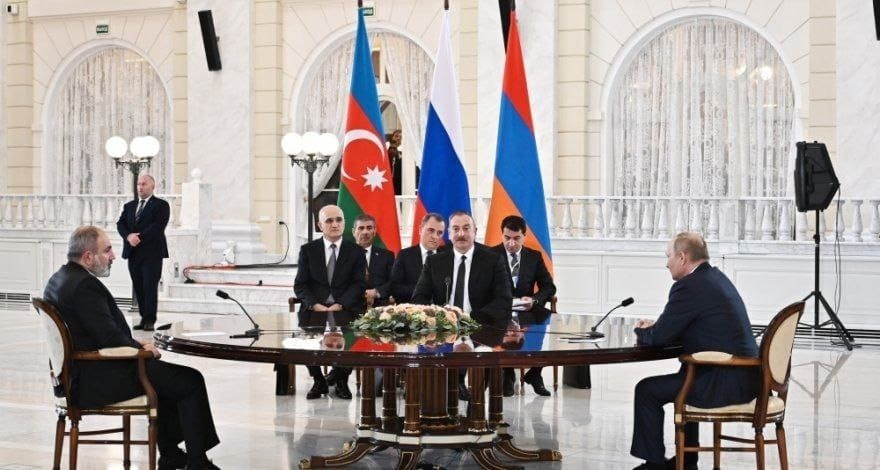 Moskvada Putin, İlham Əliyev və Paşinyan arasında üçtərəfli görüş başlayıb