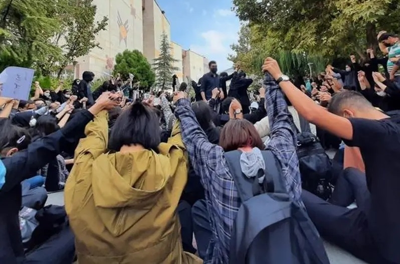 Students from Tehran held a protest