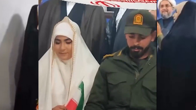 Təhlükəsizlik əməkdaşı və bir aylıq müvəqqəti siğə açıq məkanda (video)