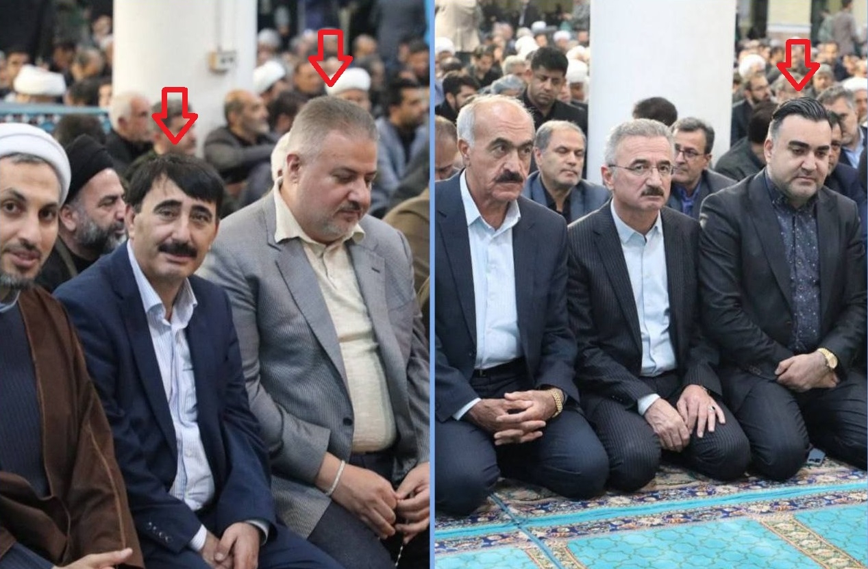 حضور سرکردگان گروه‌های تروریستی کُردی در مراسم عزاداری رئیسی