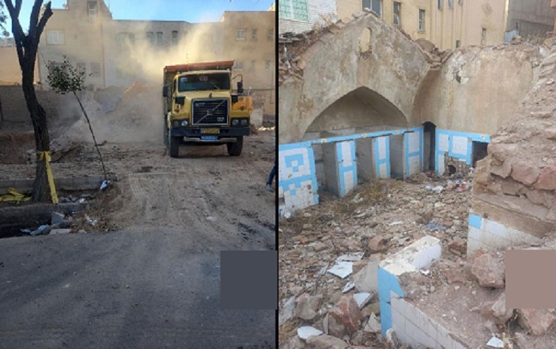 Təbrizdə tarixi hamam dağıdılır