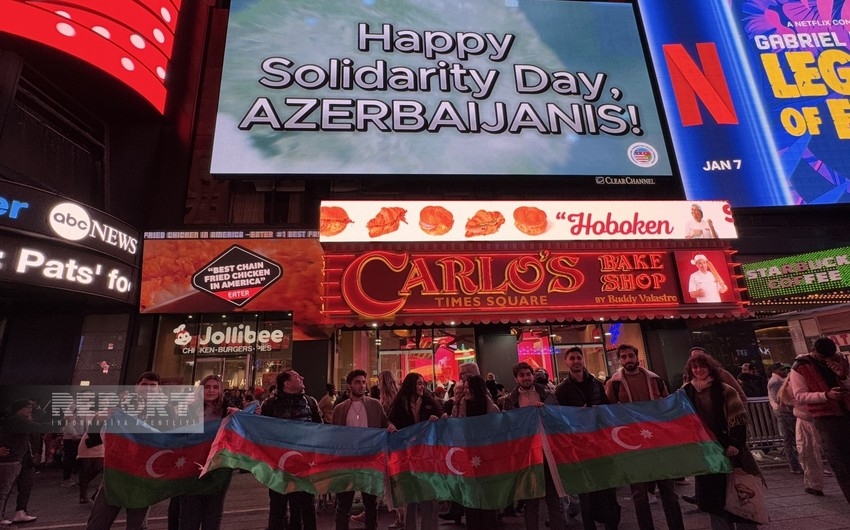 “Times” meydanında Həmrəylik Günü aksiyası keçirildi