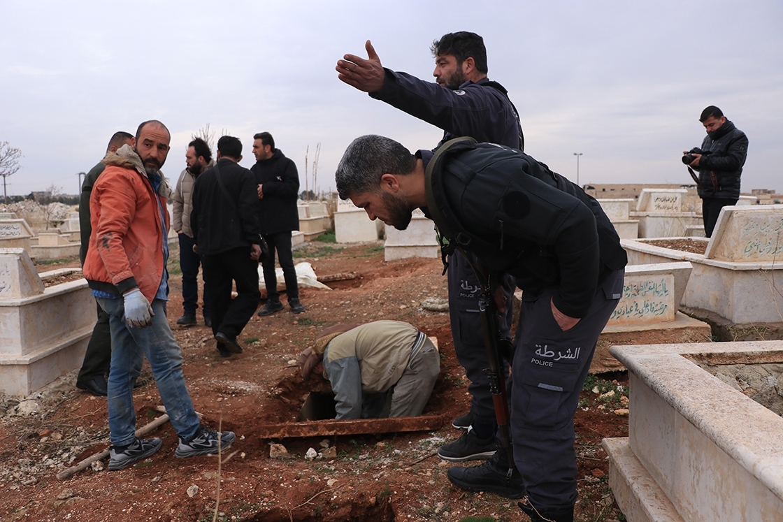 A mass grave has been discovered in Syria's Aleppo province