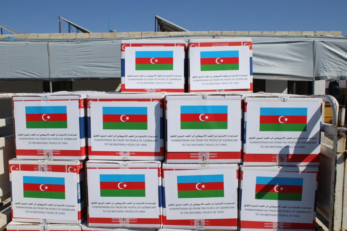 Azərbaycanın Suriyaya göndərdiyi humanitar yardım Hələbdə paylanılıb