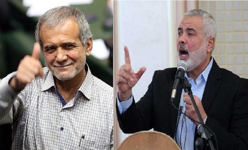 Pezeshkian speaks with the Hamas leader
