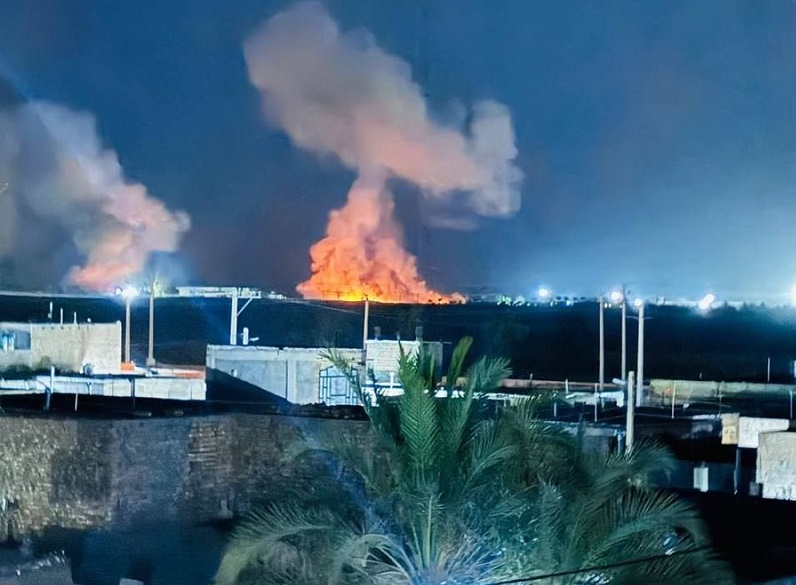 İranşəhrdə hava limanı və SEPAH qərargahı vurulub