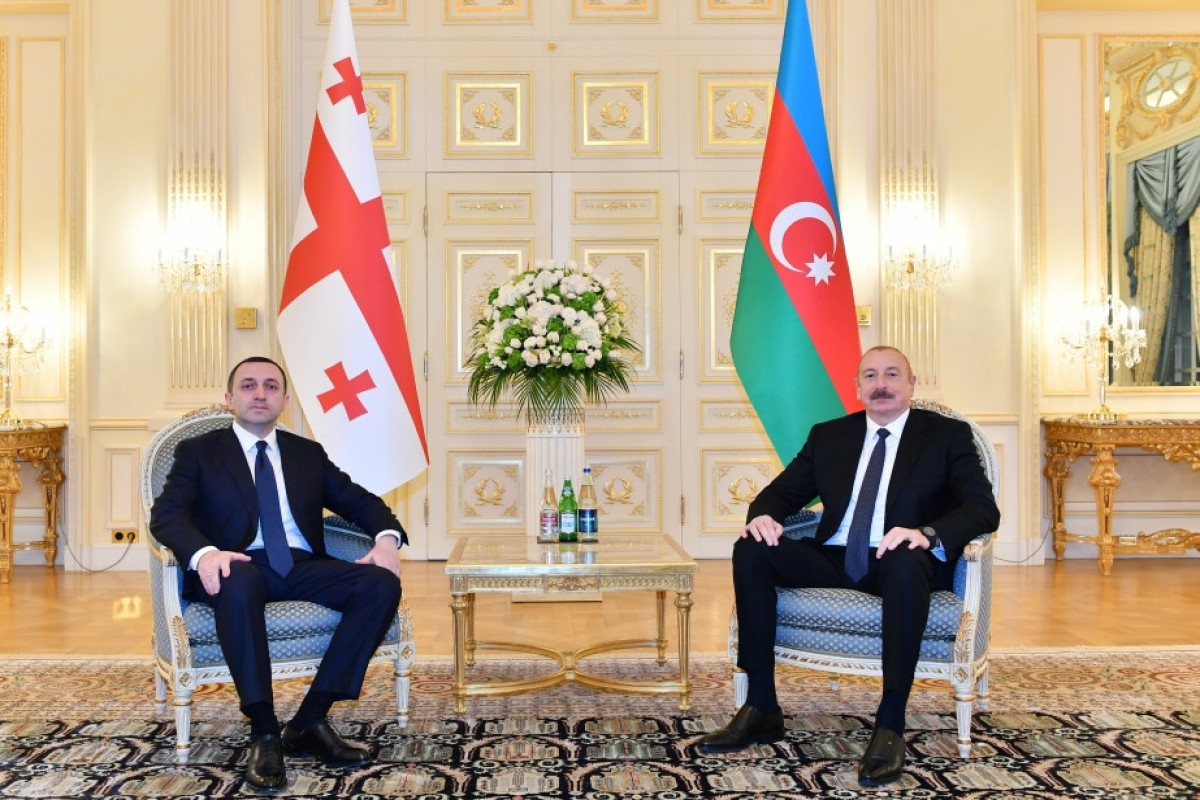 Azərbaycan Prezidenti İlham Əliyev Gürcüstanın Baş naziri ilə görüşüb