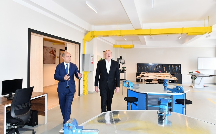 İlham Əliyev Cəlilabad Dövlət Peşə Təhsil Mərkəzinin açılışında iştirak edib