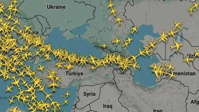 Təyyarələr İran əvəzinə Azərbaycan üzərindən uçur