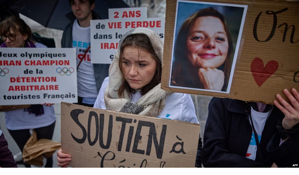 France has accused the Iranian authorities of holding hostages