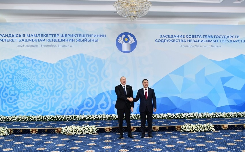 İlham Əliyev Bişkekdə MDB Dövlət Başçıları Şurasının iclasında iştirak edir