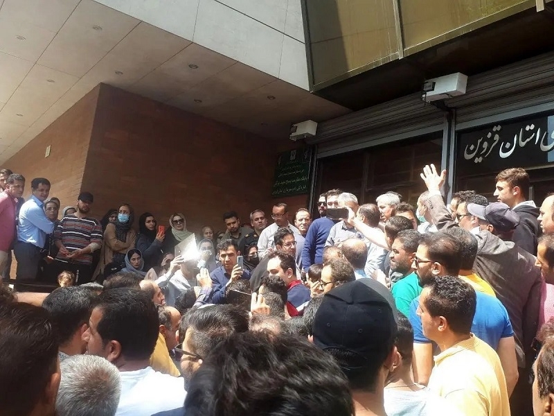 Protest was staged in Qazvin