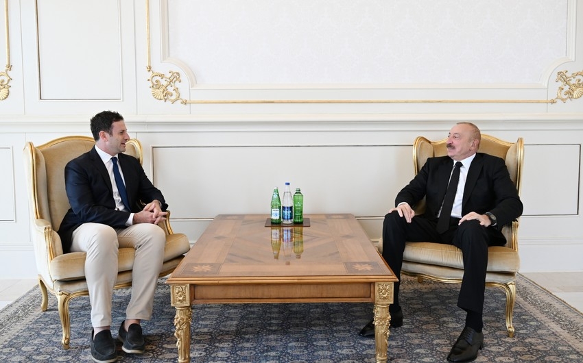 İlham Əliyev “The Goldman Sachs Group Inc.” şirkətinin qlobal məsələlər üzrə prezidentini qəbul edib
