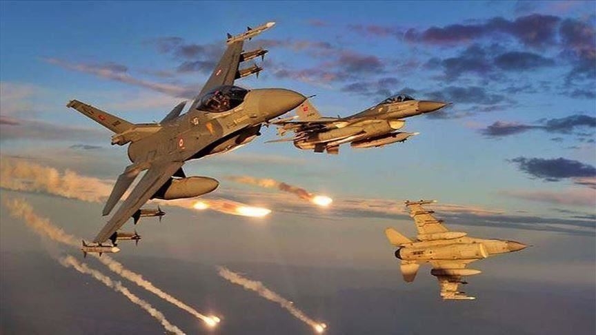 طی عملیات‌های هوایی ترکیه در شمال عراق و سوریه 77 تروریست از پای درآمدند