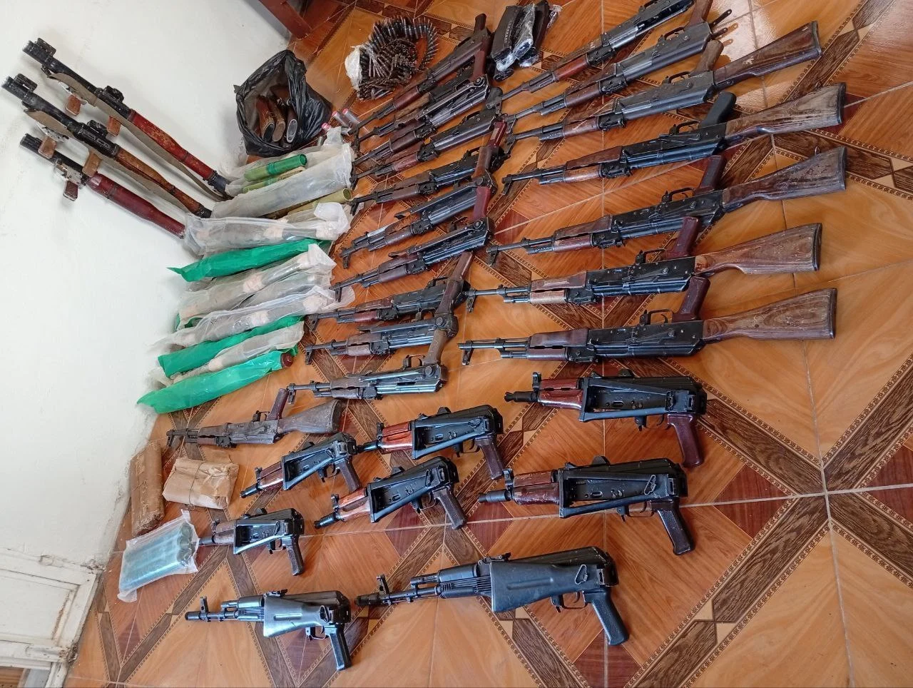 The Syrian government seized weapons sent by Iran to Hezbollah
