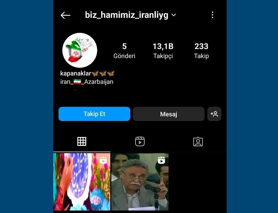 İranın irqçi hakimiyyəti "Kəpənəklər" səhifəsini qəsb edib