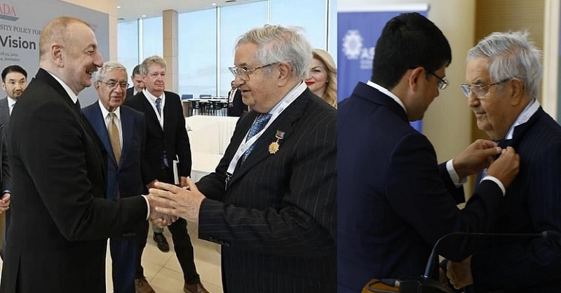 Prezident İlham Əliyev tanınmış güneyli alim Şapur Ənsariyə medal verdi
