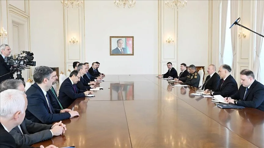 دیدار پرزیدنت علی‌اف و رئیس اداره صنایع دفاعی ترکیه