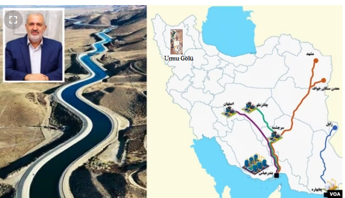 Urmu Gölünün dirçəlməsinə tədbir görülmədiyi bir halda Körfəzdən İsfahana çəkilən su kanalı istifadəyə verilir
