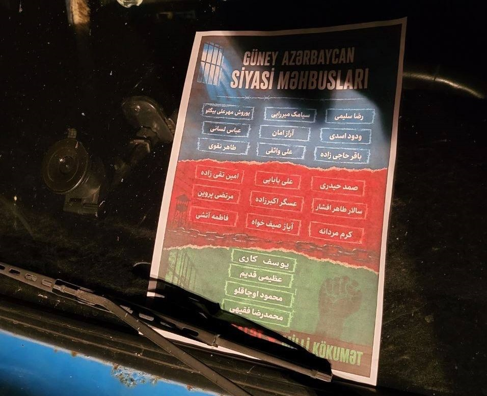 Posters Supporting South Azerbaijani Political Prisoners Appeared Across Tabriz