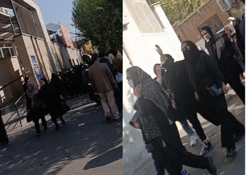 A protest was held in front of the Iranian parliament