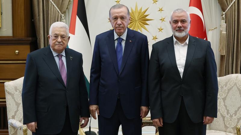 Ərdoğan Fələstin liderləri ilə görüşdü