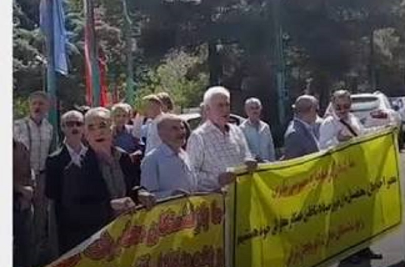 Təbrizsə təqaüdçülər yenidən aksiya keçirdilər