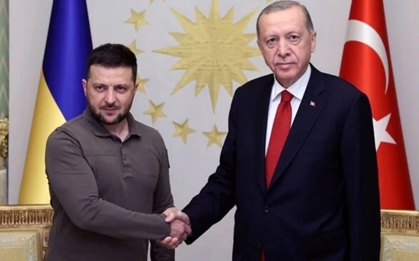 Ərdoğanın Zelenski ilə görüşü başlayıb